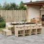 Garden dining set with 13-piece synthetic rattan beige cushions. by , Garden sets - Ref: Foro24-3277929, Price: 803,11 €, Dis...