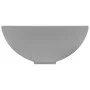 Luxury round washbasin in light gray matte ceramic 32.5x14 cm by vidaXL, Sinks - Ref: Foro24-146971, Price: 63,74 €, Discount: %