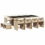 Garden dining set with 13-piece synthetic rattan beige cushions. by , Garden sets - Ref: Foro24-3277929, Price: 803,11 €, Dis...