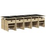 Set comedor de jardín con cojines 15 pzas ratán sintético beige de , Conjuntos de jardín - Ref: Foro24-3277943, Precio: 817,50 €