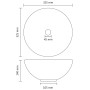 Luxury round washbasin in light gray matte ceramic 32.5x14 cm by vidaXL, Sinks - Ref: Foro24-146971, Price: 64,69 €, Discount: %