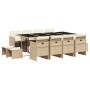 Set comedor de jardín con cojines 13 pzas ratán sintético beige de , Conjuntos de jardín - Ref: Foro24-3277749, Precio: 792,1...