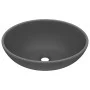 Ovales Luxuswaschbecken aus dunkelgrauer, mattierter Keramik, 40 x 33 cm von vidaXL, Sinkt - Ref: Foro24-146928, Preis: 55,82...