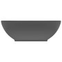 Matte dark gray ceramic oval luxury washbasin 40x33 cm by vidaXL, Sinks - Ref: Foro24-146928, Price: 69,36 €, Discount: %