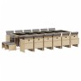 Set comedor de jardín 17 pzas con cojines ratán sintético beige de , Conjuntos de jardín - Ref: Foro24-3277775, Precio: 1,00 ...