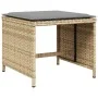 Garden dining set with 15-piece synthetic rattan beige cushions by , Garden sets - Ref: Foro24-3277763, Price: 1,00 €, Discou...