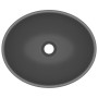 Matte dark gray ceramic oval luxury washbasin 40x33 cm by vidaXL, Sinks - Ref: Foro24-146928, Price: 69,36 €, Discount: %