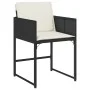 Garden chairs with cushions, 4 units, black synthetic rattan by , Garden chairs - Ref: Foro24-4007475, Price: 201,39 €, Disco...