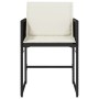 Garden chairs with cushions, 4 units, black synthetic rattan by , Garden chairs - Ref: Foro24-4007475, Price: 119,90 €, Disco...