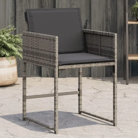 Gartensofas mit 4 Stück Kissen aus grauem synthetischem Rattan von , Gartenstühle - Ref: Foro24-4007477, Preis: 207,55 €, Rab...