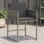 Gartensofas mit 4 Stück Kissen aus grauem synthetischem Rattan von , Gartenstühle - Ref: Foro24-4007477, Preis: 207,55 €, Rab...