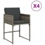 Gartensofas mit 4 Stück Kissen aus grauem synthetischem Rattan von , Gartenstühle - Ref: Foro24-4007477, Preis: 207,55 €, Rab...