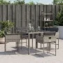 Gartensofas mit 4 Stück Kissen aus grauem synthetischem Rattan von , Gartenstühle - Ref: Foro24-4007477, Preis: 207,55 €, Rab...