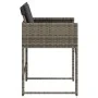 Gartensofas mit 4 Stück Kissen aus grauem synthetischem Rattan von , Gartenstühle - Ref: Foro24-4007477, Preis: 207,55 €, Rab...