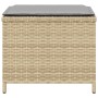 Taburetes jardín cojines 4 uds ratán PE beige mezcla 40x40x35cm de , Otomanas de exterior - Ref: Foro24-4007489, Precio: 64,4...