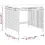 Gartenhocker mit 4 Stück Kissen aus PE-Rattan in Beige-Mix, 40x40x35cm. von , Hocker für den Außenbereich - Ref: Foro24-40074...