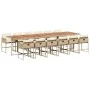 Garden dining set with 13-piece synthetic rattan beige cushions. by , Garden sets - Ref: Foro24-3278079, Price: 1,00 €, Disco...