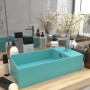 Light green ceramic sink with overflow by vidaXL, Sinks - Ref: Foro24-146991, Price: 75,72 €, Discount: %