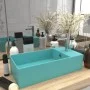 Light green ceramic sink with overflow by vidaXL, Sinks - Ref: Foro24-146991, Price: 74,56 €, Discount: %