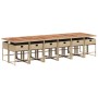 Garten-Essgruppe mit 13-teiligen Kissen aus synthetischem Rattan in Beige. von , Gartensets - Ref: Foro24-3278079, Preis: 876...