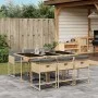 7-piece garden dining set with beige synthetic rattan cushions by , Garden sets - Ref: Foro24-3278039, Price: 524,80 €, Disco...