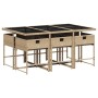 Set comedor de jardín 7 pzas con cojines ratán sintético beige de , Conjuntos de jardín - Ref: Foro24-3278039, Precio: 402,17...