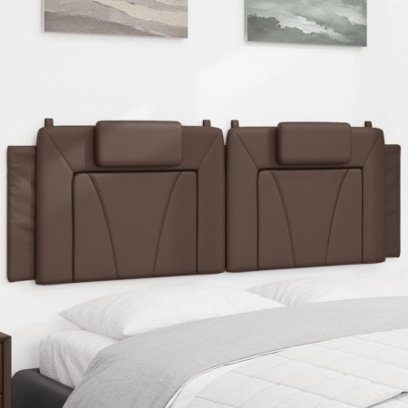 Cabecero de cama acolchado cuero sintético marrón 160 cm de , Cabeceros y pies de cama - Ref: Foro24-374799, Precio: 55,42 €,...