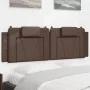 Cabecero de cama acolchado cuero sintético marrón 160 cm de , Cabeceros y pies de cama - Ref: Foro24-374799, Precio: 58,49 €,...