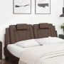 Cabecero de cama acolchado cuero sintético marrón 160 cm de , Cabeceros y pies de cama - Ref: Foro24-374799, Precio: 55,42 €,...