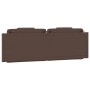 Cabecero de cama acolchado cuero sintético marrón 160 cm de , Cabeceros y pies de cama - Ref: Foro24-374799, Precio: 55,42 €,...