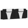Cabecero de cama acolchado cuero sintético negro blanco 160 cm de , Cabeceros y pies de cama - Ref: Foro24-374802, Precio: 64...