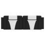 Padded headboard in black and white synthetic leather, 160 cm. by , Headboards and footboards - Ref: Foro24-374802, Price: 65...