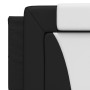 Padded headboard in black and white synthetic leather, 160 cm. by , Headboards and footboards - Ref: Foro24-374802, Price: 65...