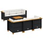 7-piece garden sofa set with black synthetic rattan cushions by , Garden sets - Ref: Foro24-3261737, Price: 473,42 €, Discoun...