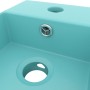 Light green ceramic sink with overflow by vidaXL, Sinks - Ref: Foro24-146991, Price: 75,72 €, Discount: %