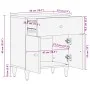 Mesita de noche madera maciza de mango 50x33x60 cm de , Mesitas de noche - Ref: Foro24-358331, Precio: 86,99 €, Descuento: %