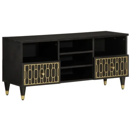 Massives TV-Möbel aus Mangoholz 100x33x46 cm von , CD- und DVD-Speicher - Ref: Foro24-358338, Preis: 71,09 €, Rabatt: %