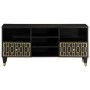 Mueble de TV madera maciza de mango 100x33x46 cm de , Almacenamiento para CD y DVD - Ref: Foro24-358338, Precio: 71,09 €, Des...