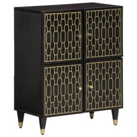 Massivholz-Nebenschrank aus Mangoholz 60x33x75 cm von , CD- und DVD-Speicher - Ref: Foro24-358346, Preis: 113,90 €, Rabatt: %
