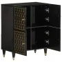Solid mango wood auxiliary cabinet 60x33x75 cm by , CD and DVD storage - Ref: Foro24-358346, Price: 112,61 €, Discount: %