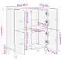 Armario auxiliar madera maciza de mango 60x33x75 cm de , Almacenamiento para CD y DVD - Ref: Foro24-358346, Precio: 113,80 €,...