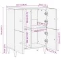 Massivholz-Nebenschrank aus Mangoholz 60x33x75 cm von , CD- und DVD-Speicher - Ref: Foro24-358346, Preis: 112,30 €, Rabatt: %
