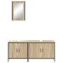 Juego de muebles de baño 3 pcs Marrón 60 x 30 x 60 cm