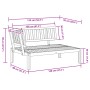 Ecksofa aus Paletten für den Garten, massives Akazienholz. von , Outdoor-Sofas - Ref: Foro24-365844, Preis: 168,93 €, Rabatt: %