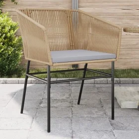 Garden armchairs with cushions 2 units synthetic brown rattan by , Garden chairs - Ref: Foro24-369103, Price: 157,09 €, Disco...