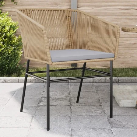 Garden armchairs with cushions 2 units synthetic brown rattan by , Garden chairs - Ref: Foro24-369103, Price: 157,09 €, Disco...