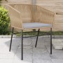 Gartensofas mit Kissen, 2 Stück, braunes Kunststoff-Rattan von , Gartenstühle - Ref: Foro24-369103, Preis: 138,40 €, Rabatt: %