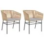 Garden armchairs with cushions 2 units synthetic brown rattan by , Garden chairs - Ref: Foro24-369103, Price: 157,09 €, Disco...