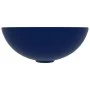 Dark Blue Ceramic Round Bathroom Sink by vidaXL, Sinks - Ref: Foro24-146979, Price: 51,96 €, Discount: %