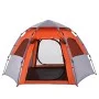 4-person quick opening gray and orange cabin tent shop by , tents - Ref: Foro24-4005334, Price: 107,87 €, Discount: %